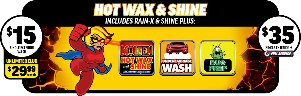 Hot Wax & Shine Wash Package