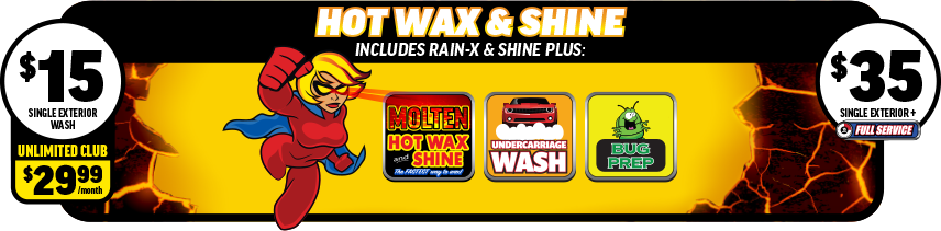 Hot Wax & Shine Wash Package