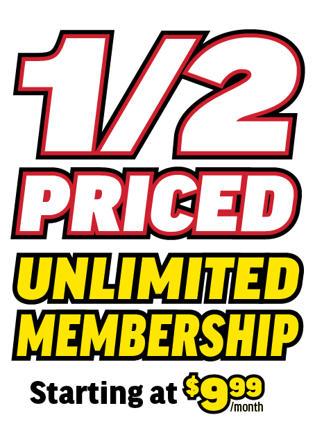 1/2 Priced Unlimited Memberships Starting at $9.99/month